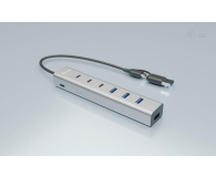 i-tec USB-C/USB-A Charging Metal HUB 7xPort FastCharge BC 1.2 30cm - 1349217 - zdjęcie 3